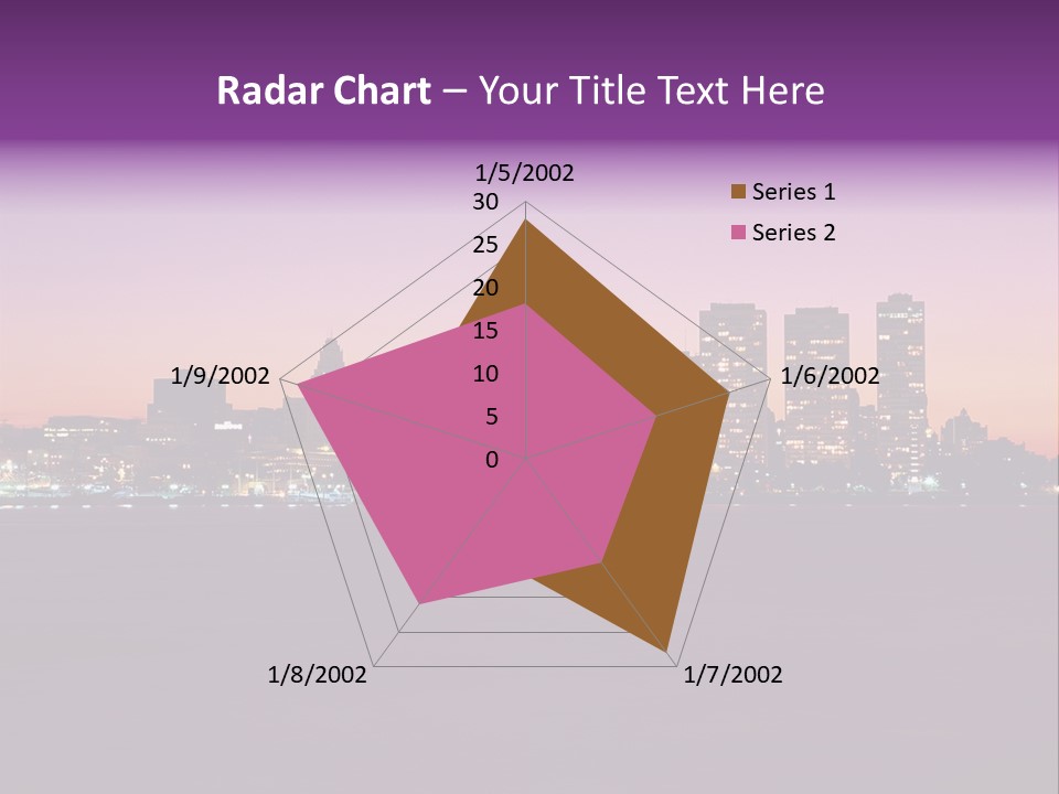 Purple Usa Skyscraper PowerPoint Template