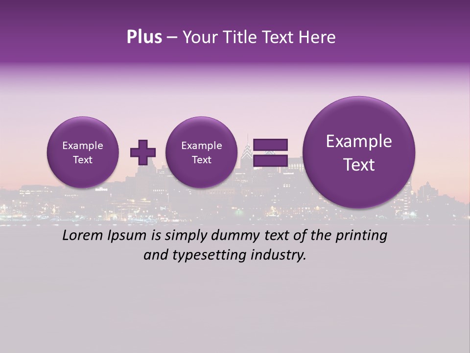 Purple Usa Skyscraper PowerPoint Template