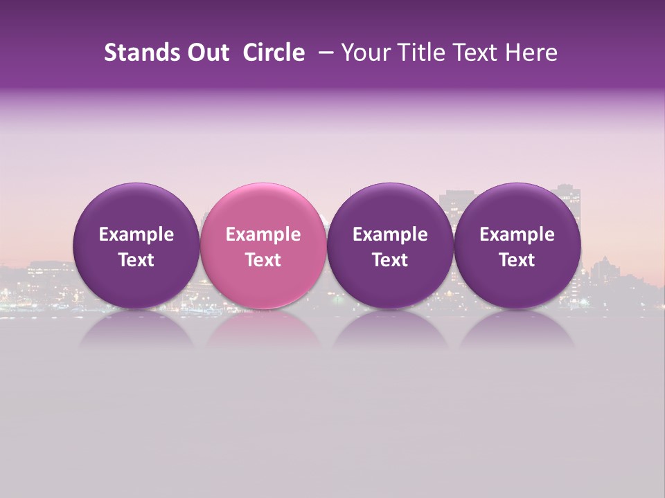 Purple Usa Skyscraper PowerPoint Template