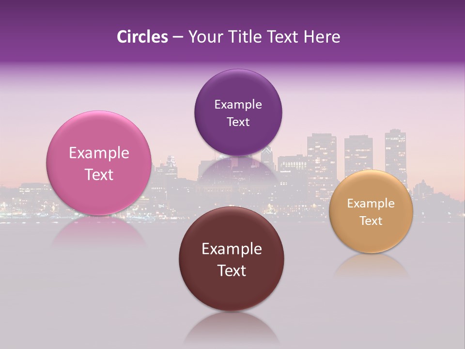 Purple Usa Skyscraper PowerPoint Template