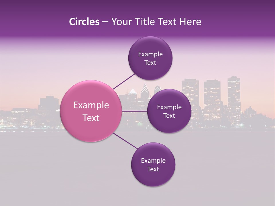 Purple Usa Skyscraper PowerPoint Template