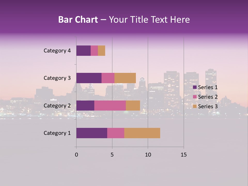 Purple Usa Skyscraper PowerPoint Template