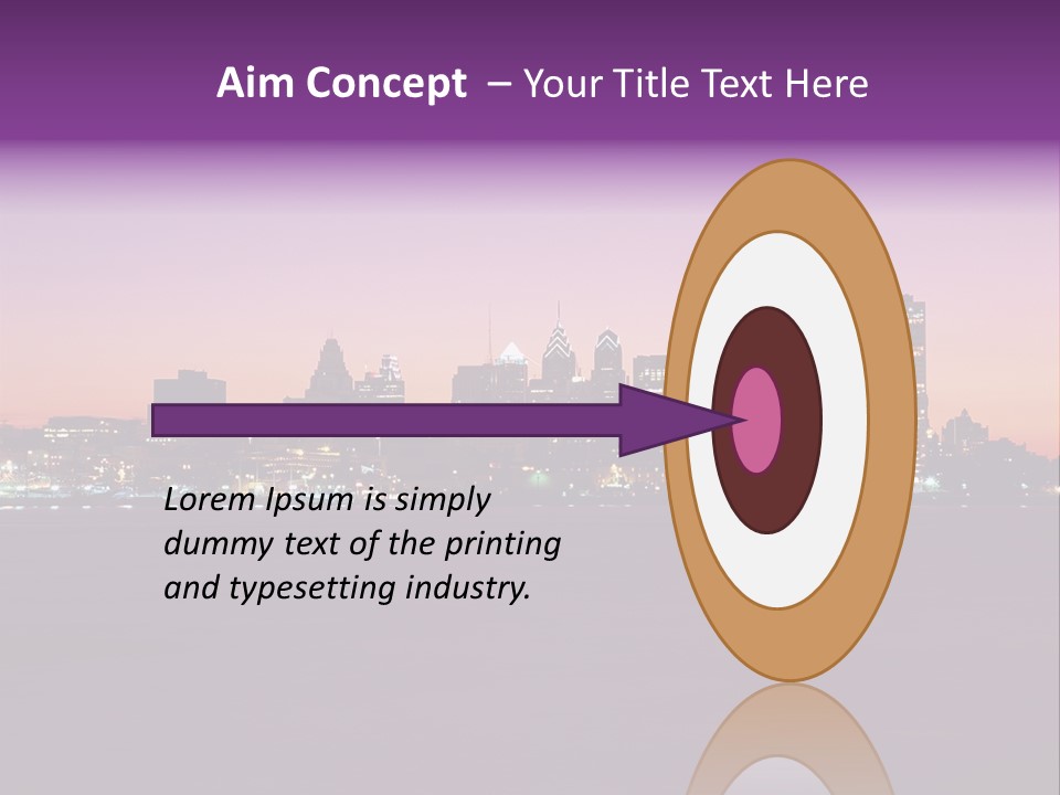 Purple Usa Skyscraper PowerPoint Template