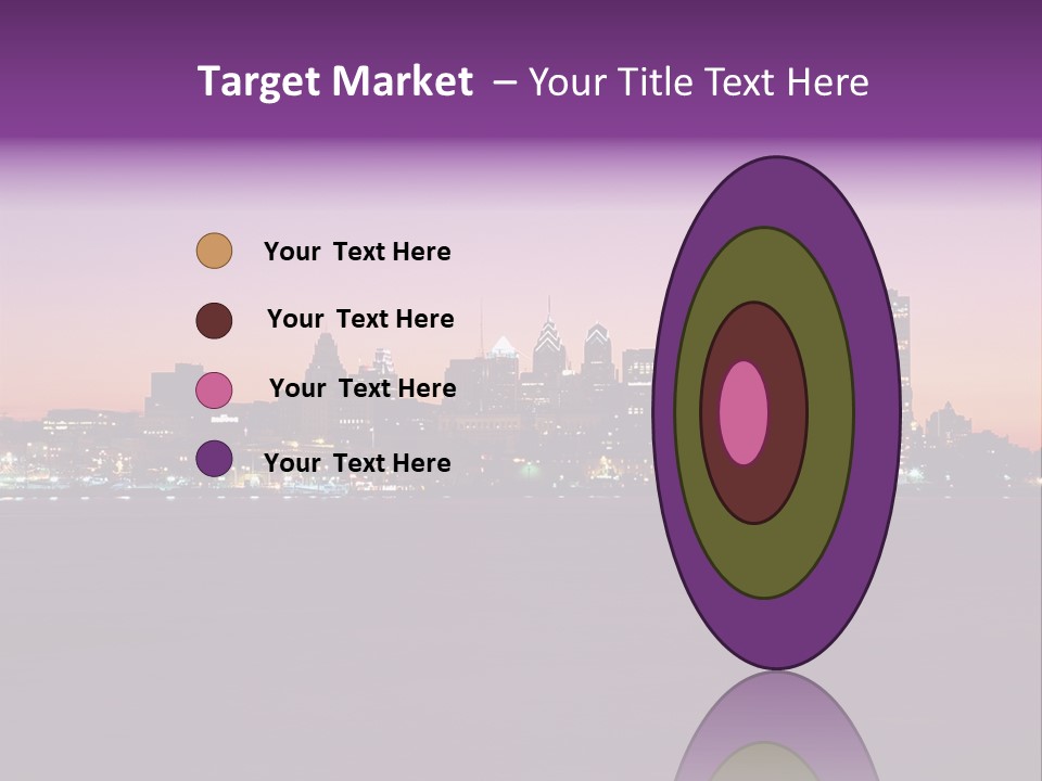 Purple Usa Skyscraper PowerPoint Template