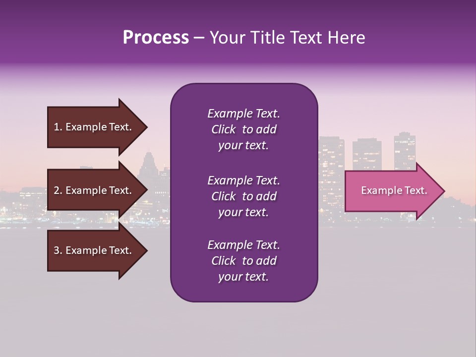 Purple Usa Skyscraper PowerPoint Template
