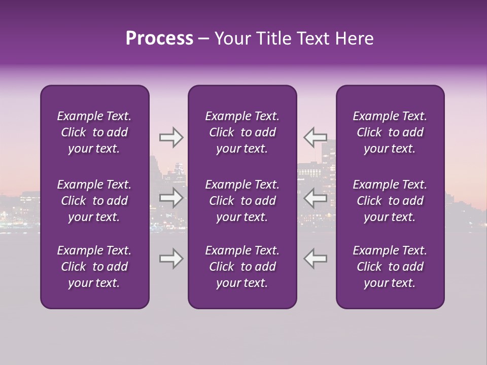 Purple Usa Skyscraper PowerPoint Template