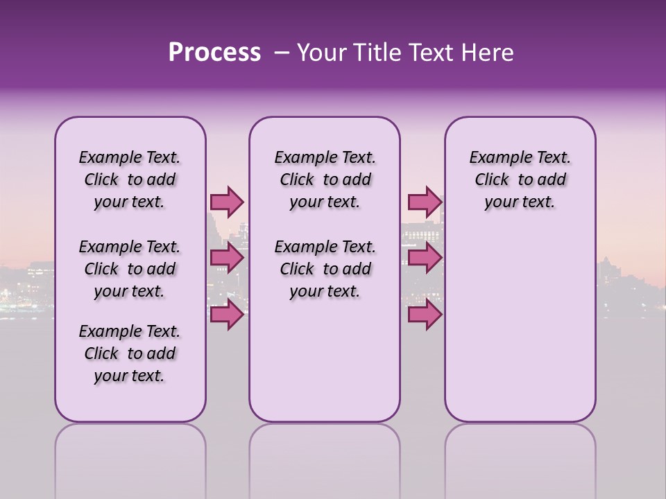 Purple Usa Skyscraper PowerPoint Template