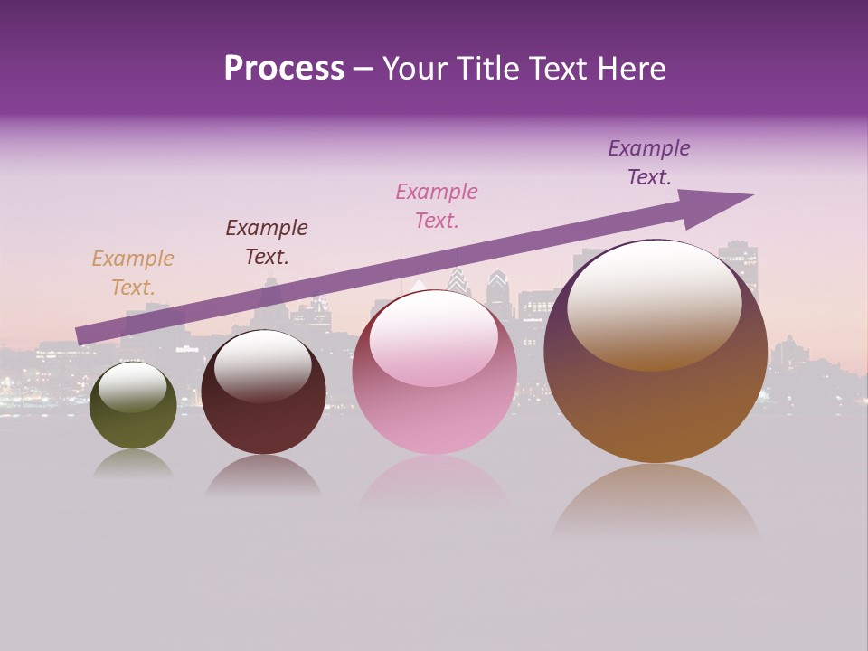 Purple Usa Skyscraper PowerPoint Template