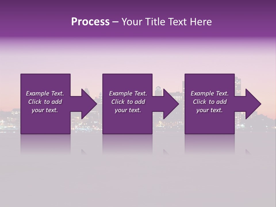 Purple Usa Skyscraper PowerPoint Template