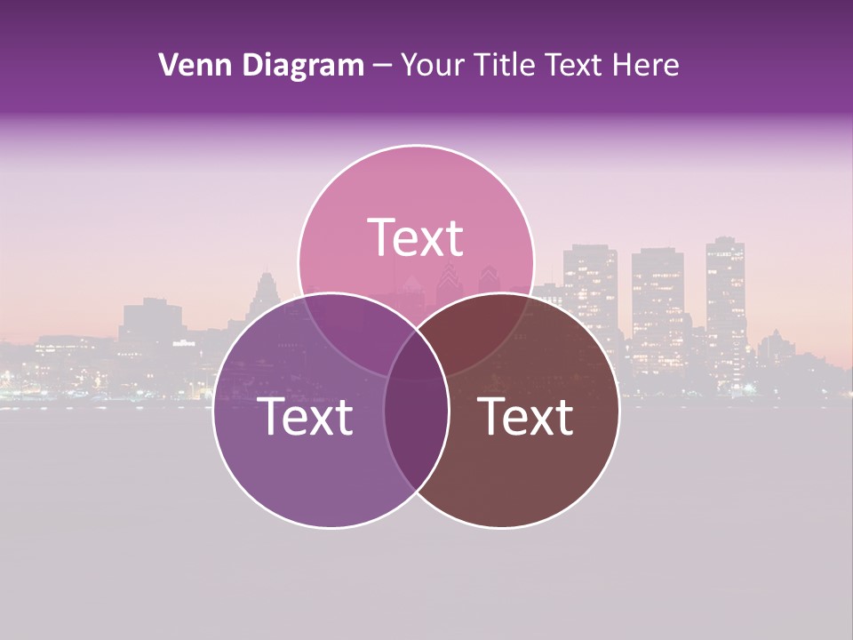Purple Usa Skyscraper PowerPoint Template