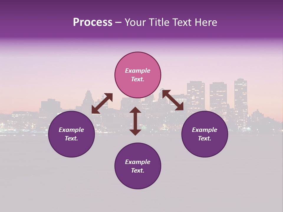 Purple Usa Skyscraper PowerPoint Template