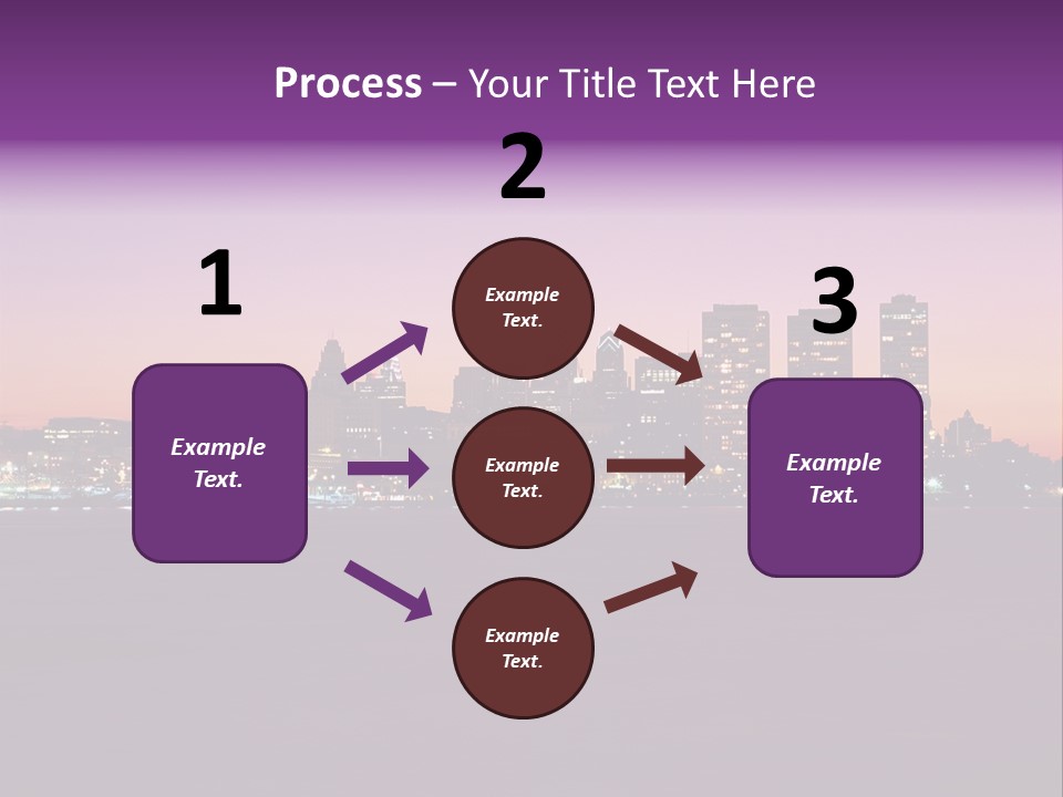 Purple Usa Skyscraper PowerPoint Template