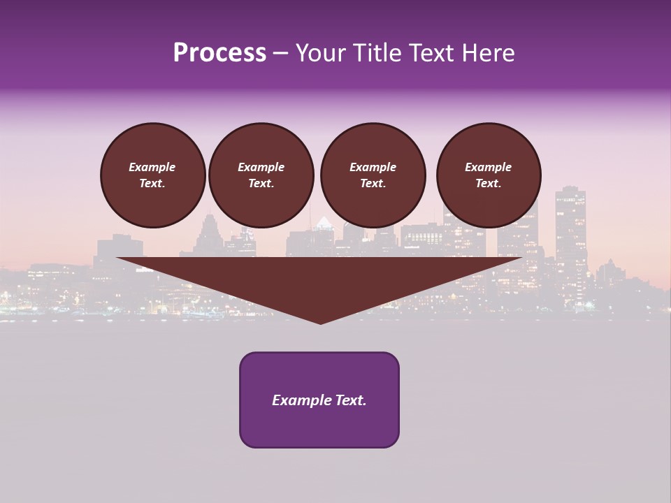 Purple Usa Skyscraper PowerPoint Template