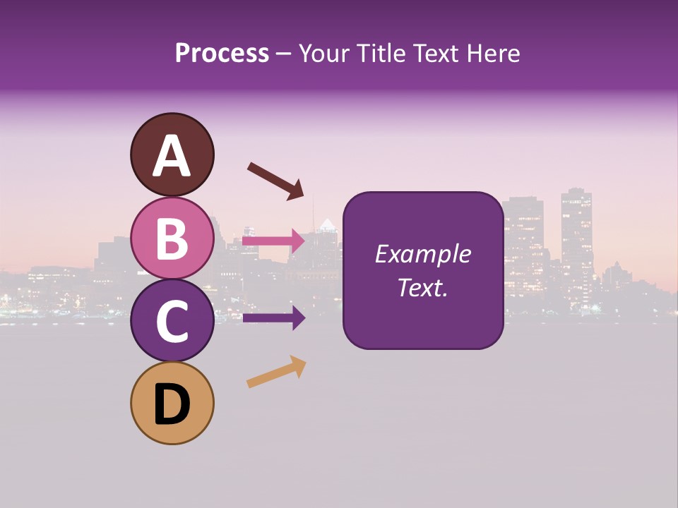 Purple Usa Skyscraper PowerPoint Template