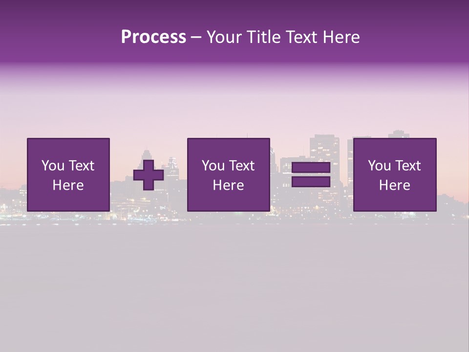 Purple Usa Skyscraper PowerPoint Template