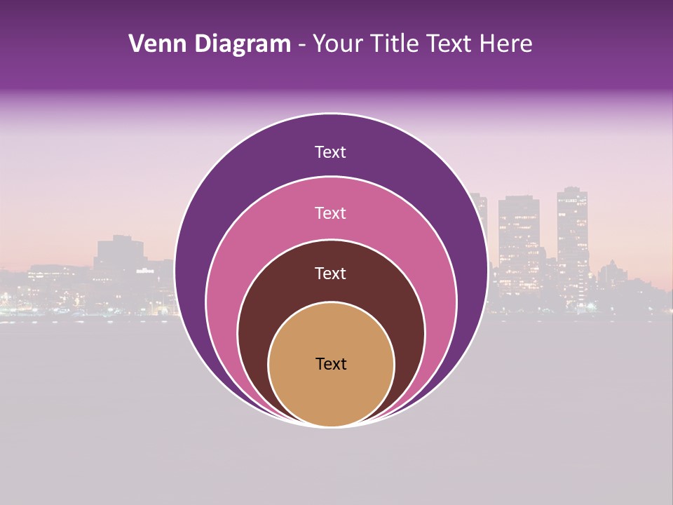 Purple Usa Skyscraper PowerPoint Template