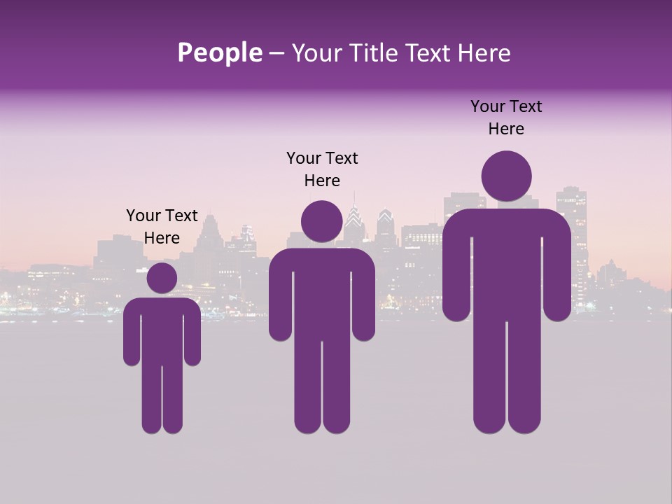 Purple Usa Skyscraper PowerPoint Template