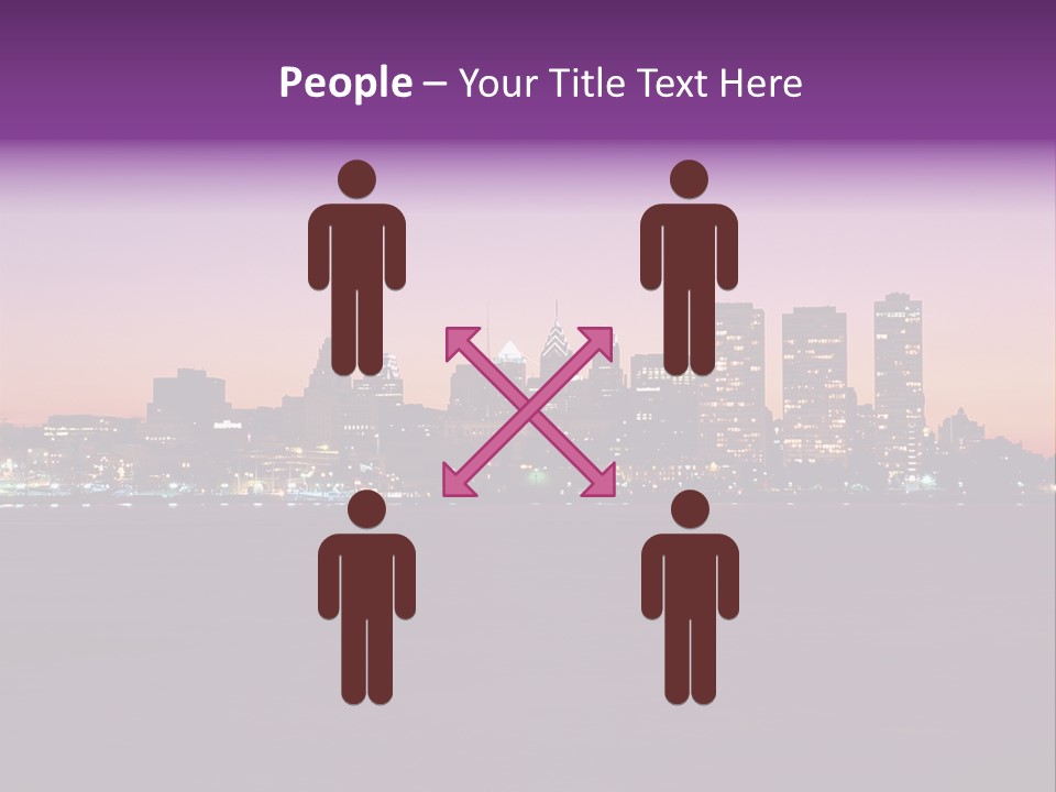 Purple Usa Skyscraper PowerPoint Template