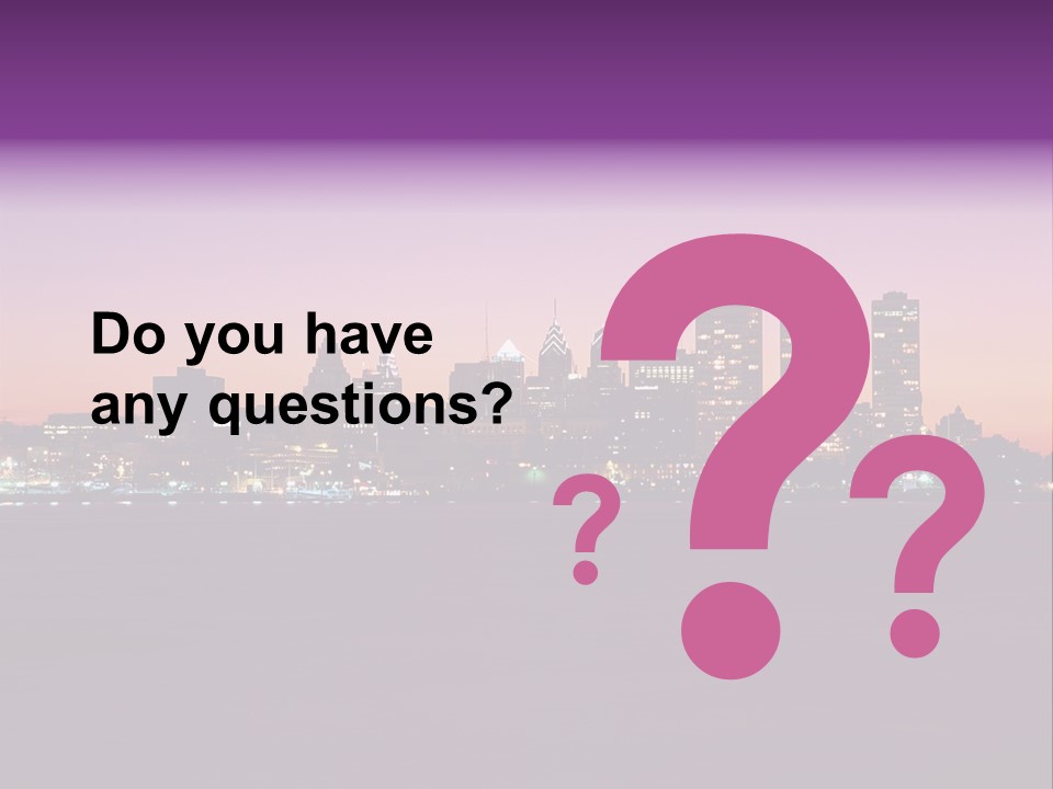 Purple Usa Skyscraper PowerPoint Template