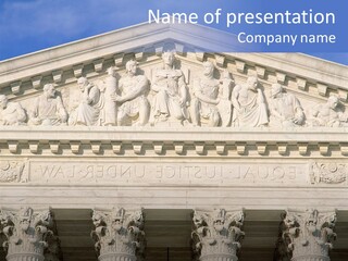 American Icon Supreme Equal Justice Under Law PowerPoint Template
