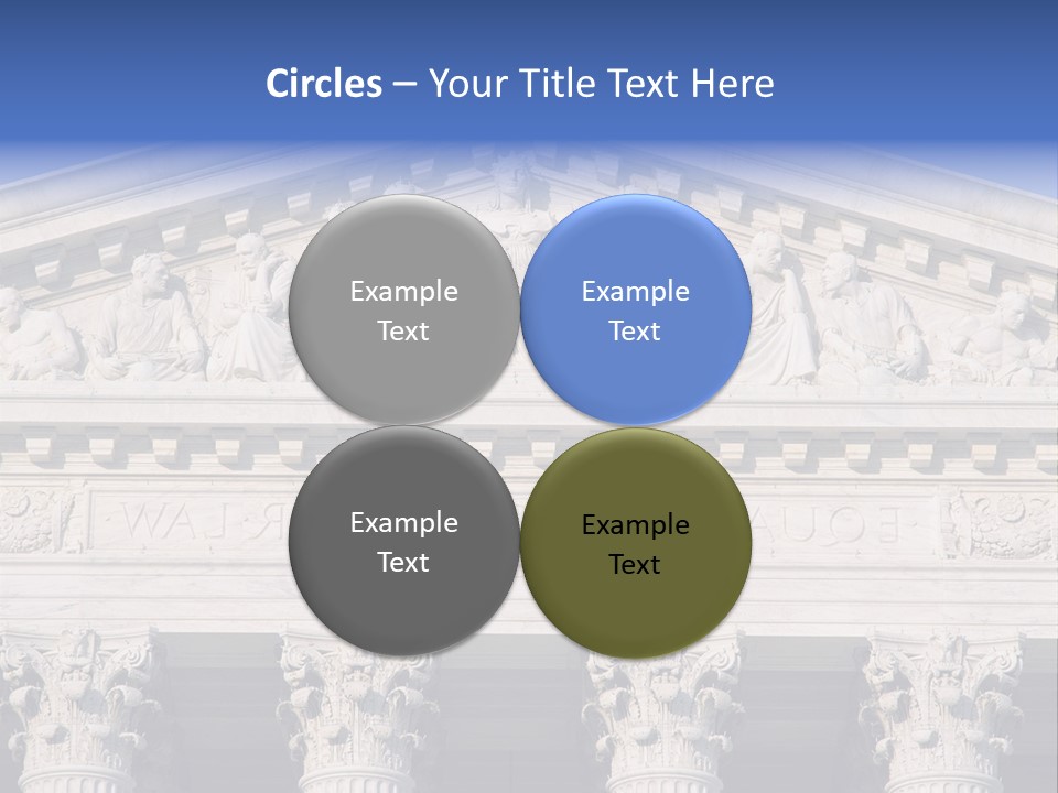 American Icon Supreme Equal Justice Under Law PowerPoint Template