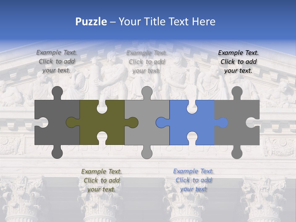 American Icon Supreme Equal Justice Under Law PowerPoint Template