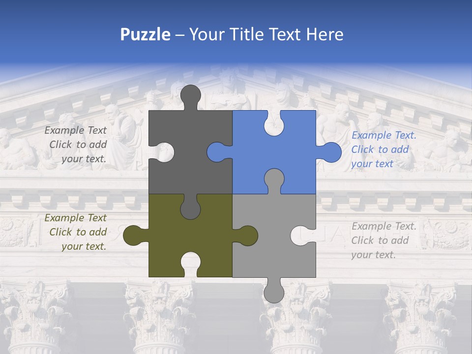 American Icon Supreme Equal Justice Under Law PowerPoint Template