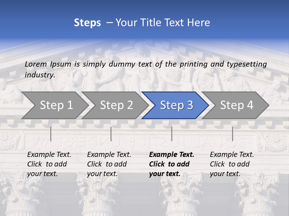 American Icon Supreme Equal Justice Under Law PowerPoint Template