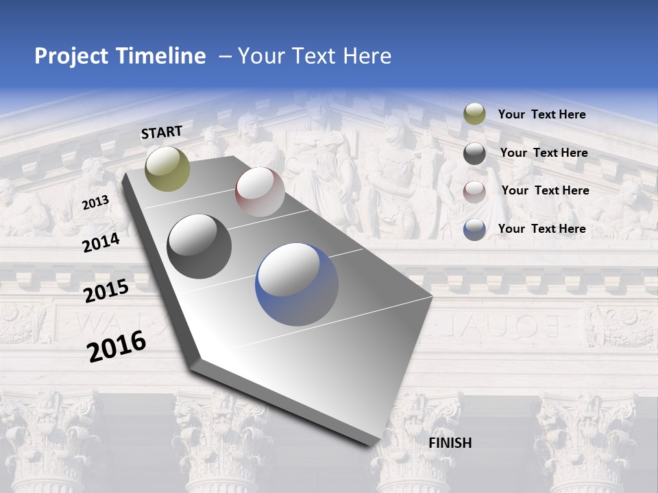 American Icon Supreme Equal Justice Under Law PowerPoint Template