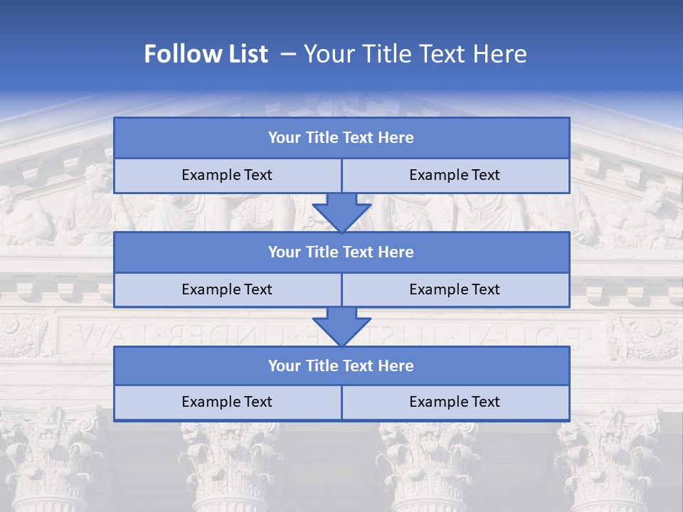 American Icon Supreme Equal Justice Under Law PowerPoint Template