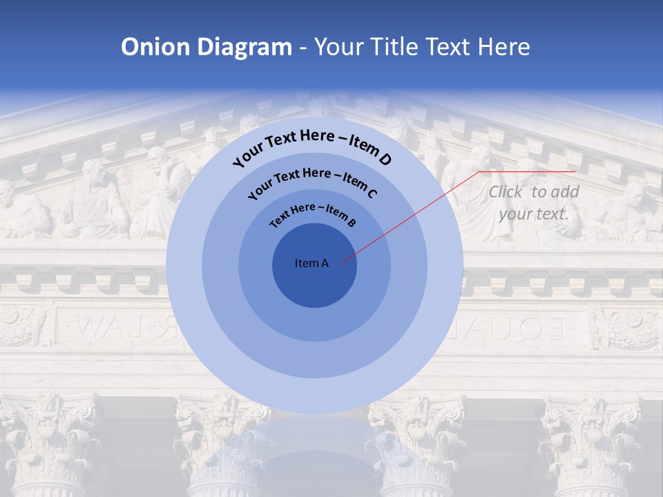 American Icon Supreme Equal Justice Under Law PowerPoint Template