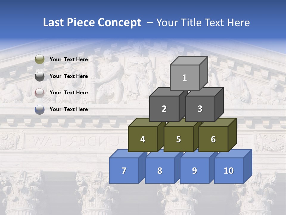 American Icon Supreme Equal Justice Under Law PowerPoint Template