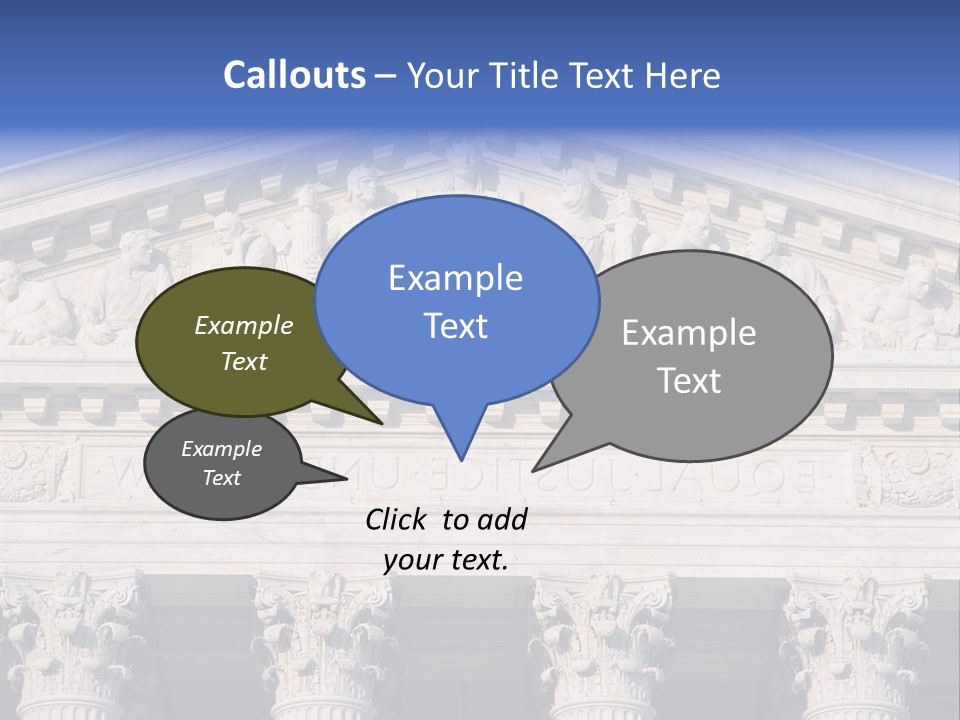American Icon Supreme Equal Justice Under Law PowerPoint Template