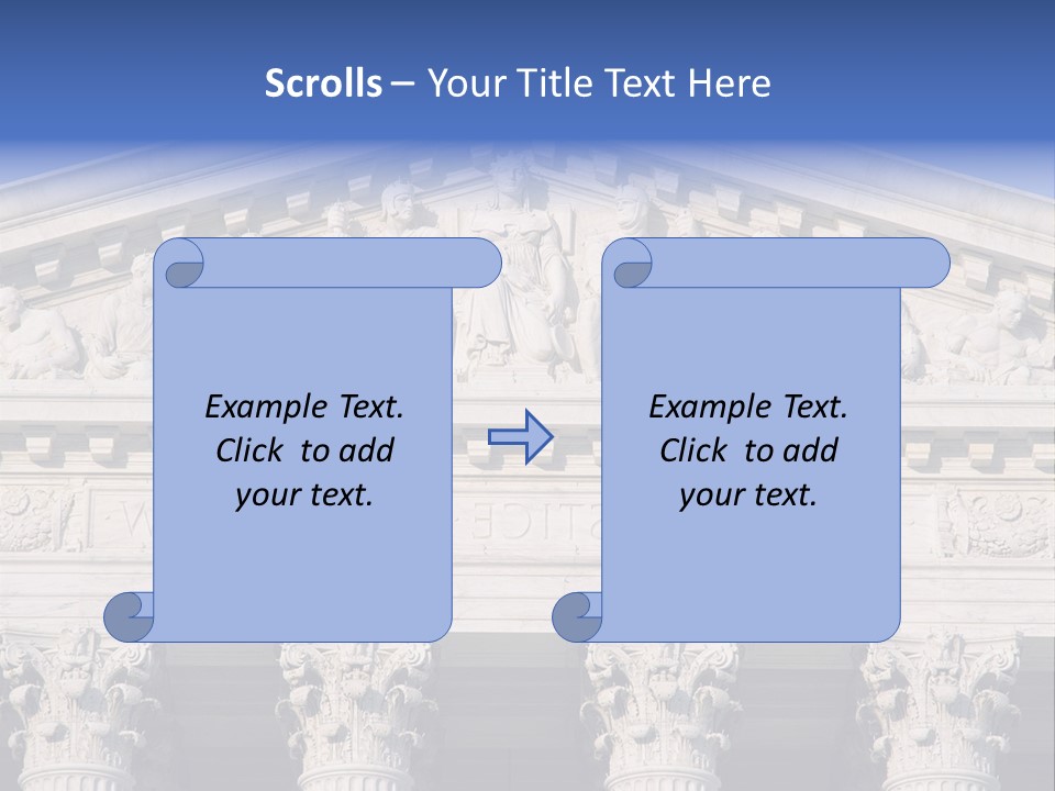 American Icon Supreme Equal Justice Under Law PowerPoint Template