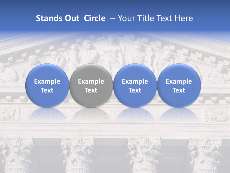 American Icon Supreme Equal Justice Under Law PowerPoint Template