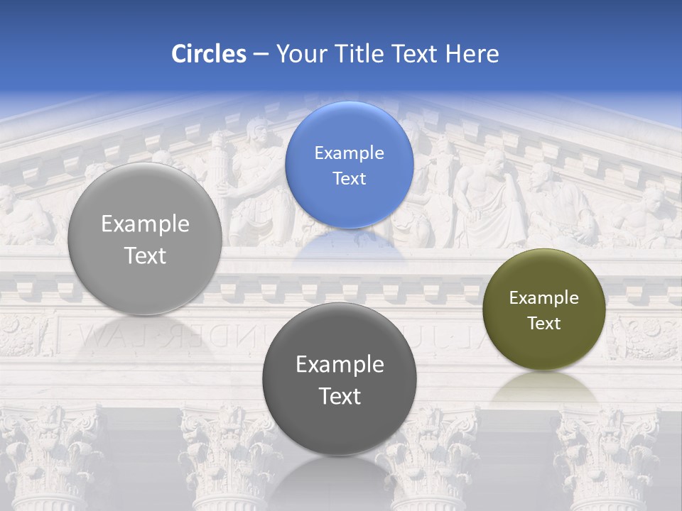 American Icon Supreme Equal Justice Under Law PowerPoint Template