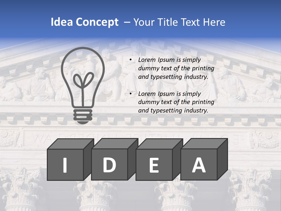 American Icon Supreme Equal Justice Under Law PowerPoint Template