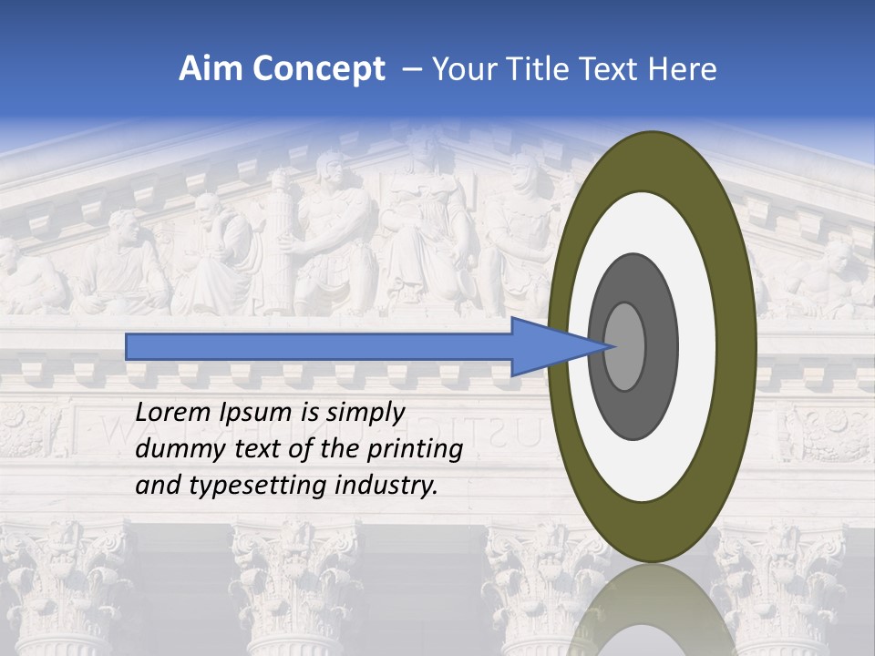 American Icon Supreme Equal Justice Under Law PowerPoint Template