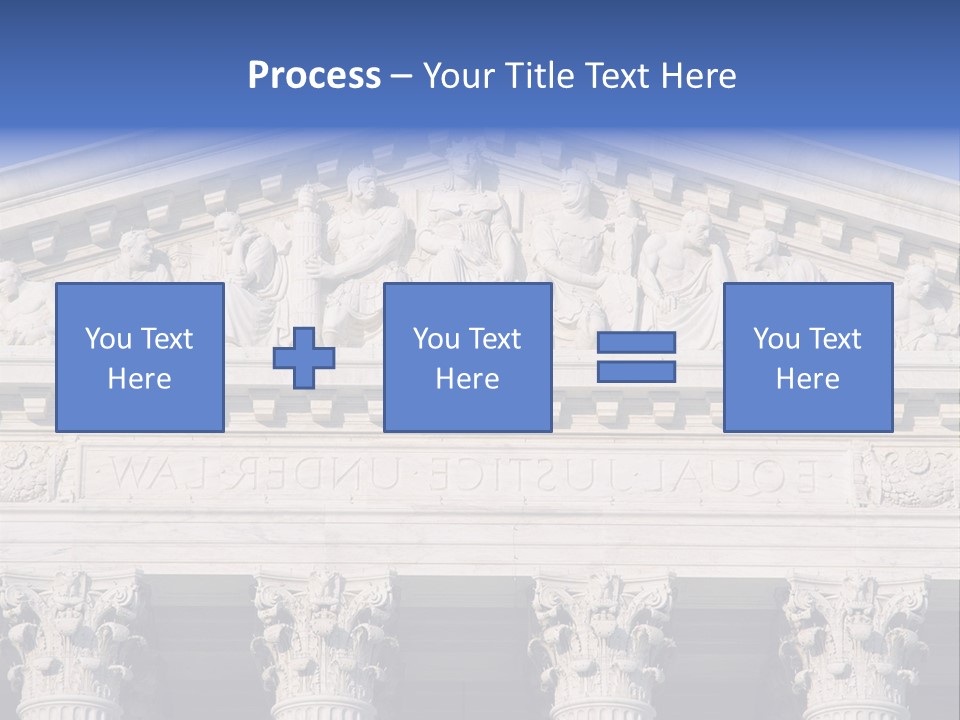 American Icon Supreme Equal Justice Under Law PowerPoint Template