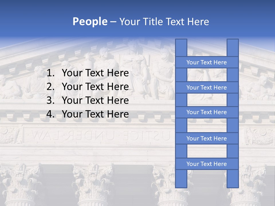 American Icon Supreme Equal Justice Under Law PowerPoint Template