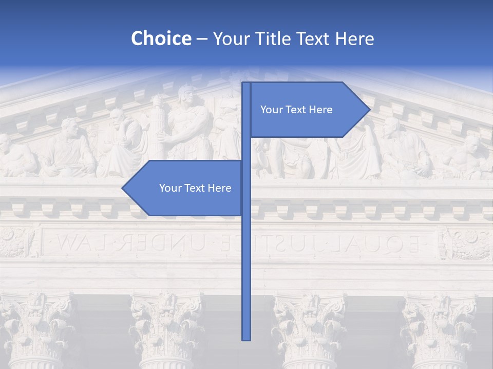 American Icon Supreme Equal Justice Under Law PowerPoint Template