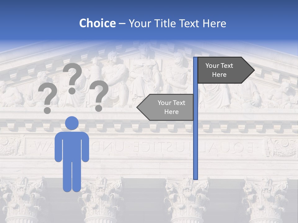 American Icon Supreme Equal Justice Under Law PowerPoint Template