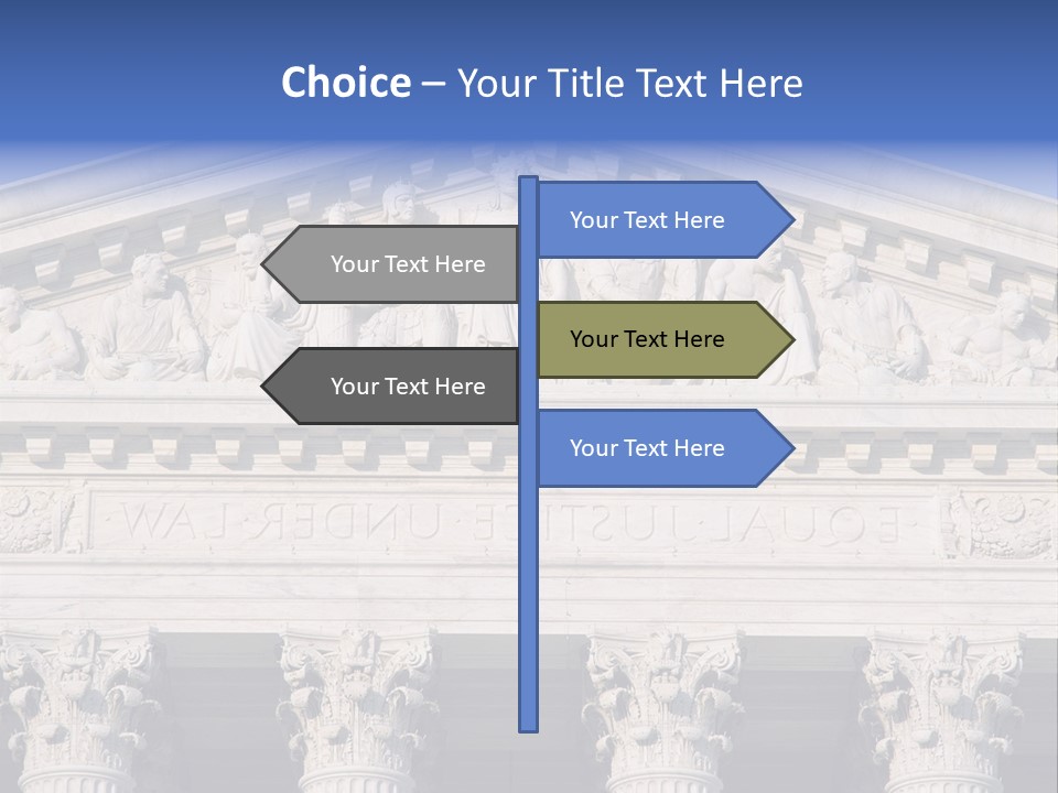 American Icon Supreme Equal Justice Under Law PowerPoint Template