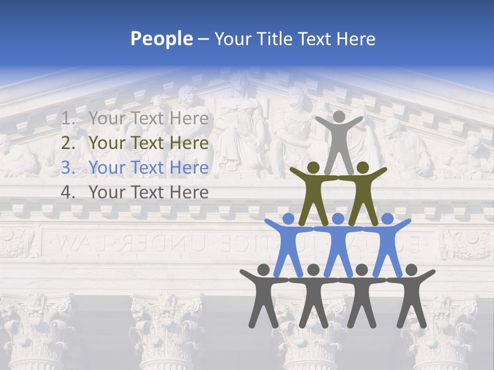 American Icon Supreme Equal Justice Under Law PowerPoint Template