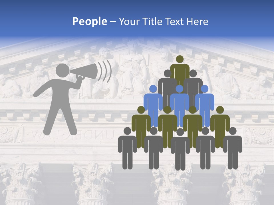 American Icon Supreme Equal Justice Under Law PowerPoint Template