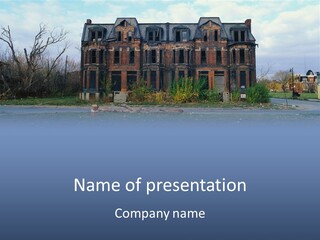 Haunted Aged Desolate PowerPoint Template