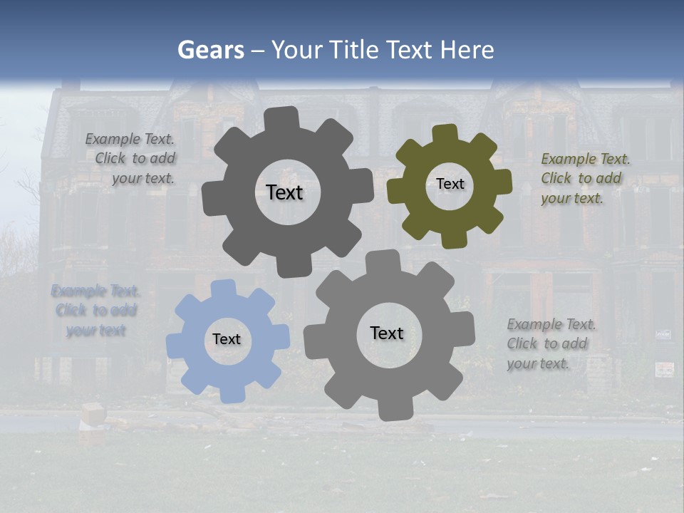 Haunted Aged Desolate PowerPoint Template