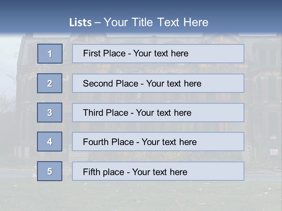 Haunted Aged Desolate PowerPoint Template