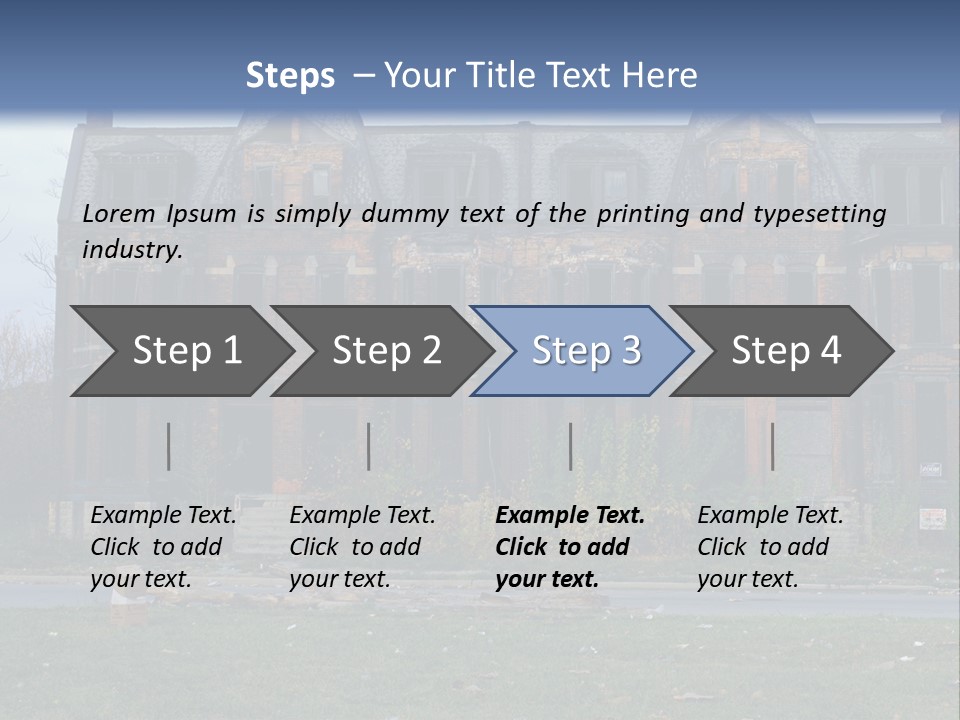 Haunted Aged Desolate PowerPoint Template