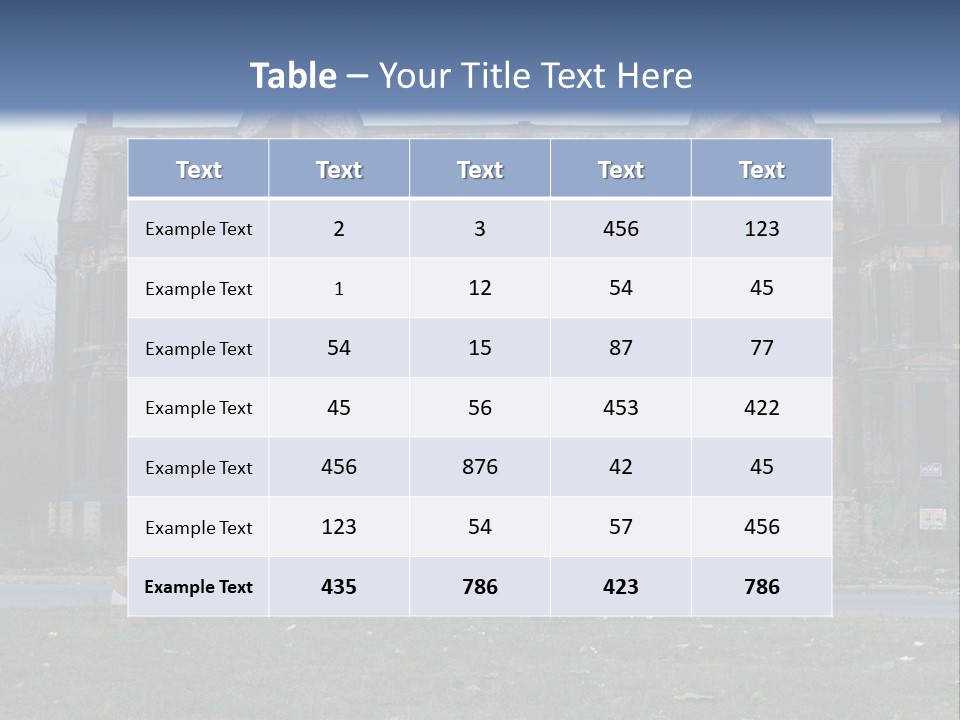 Haunted Aged Desolate PowerPoint Template